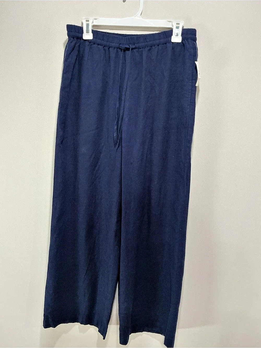 NWT Reitmans Wide-Leg Linen-Blend Pant size medium in navy